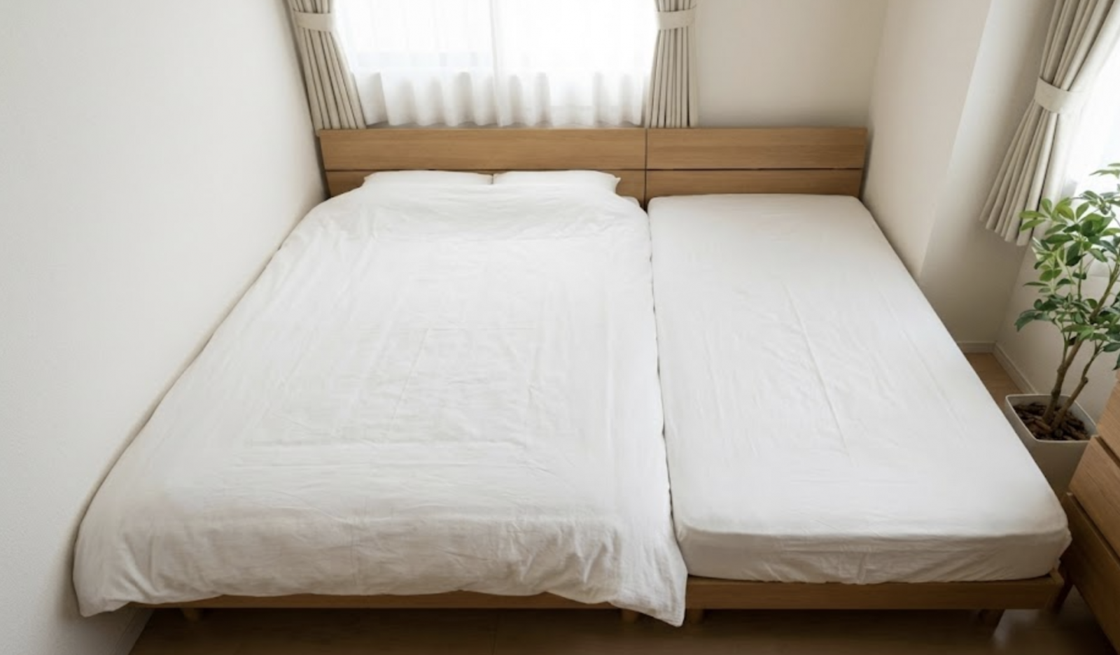 添い寝のイメージ（広い）